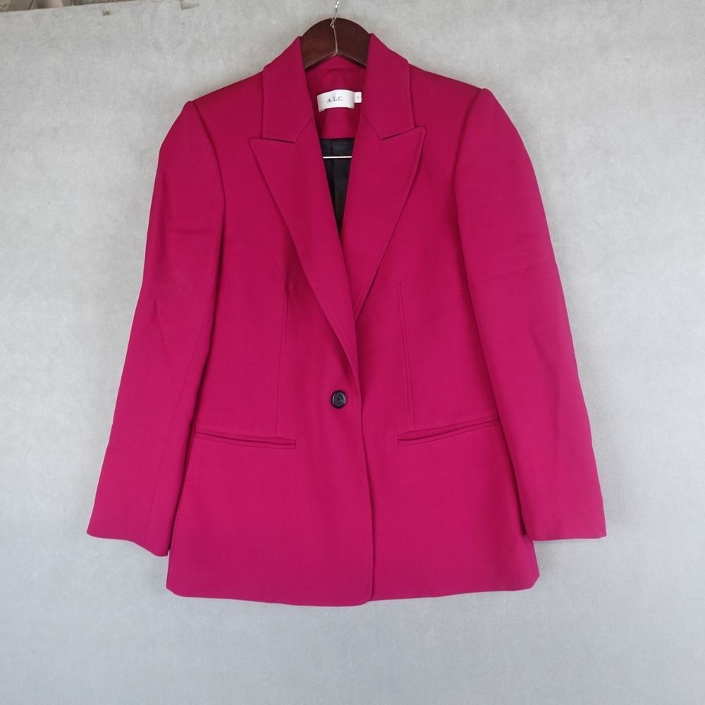 A.L.C. Duke Blazer Jacket Magenta Pink Womens Size 0 Viscose Office
